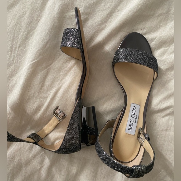 JIMMY CHOO glitter sandals - Picture 2 of 4